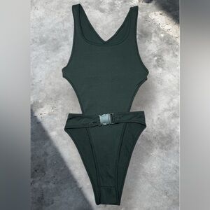 Y2K High-cut Bodysuit/Swimsuit with Buckle *NEW*